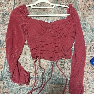 Red sparkly long sleeve